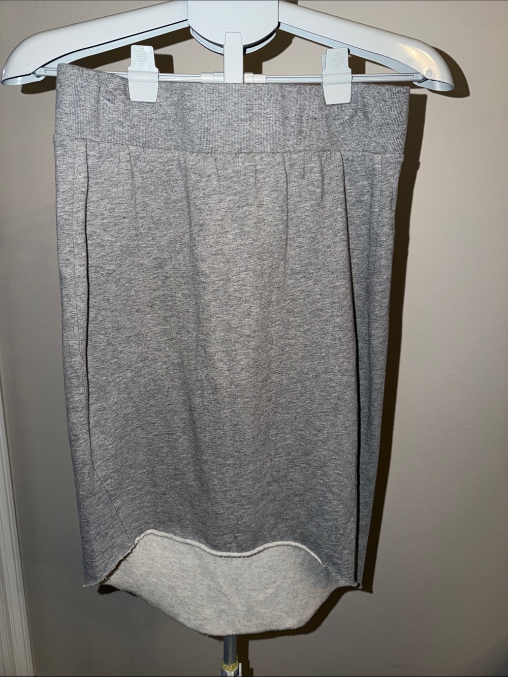 Alternative Apparel Gray High-Low Knit Skirt